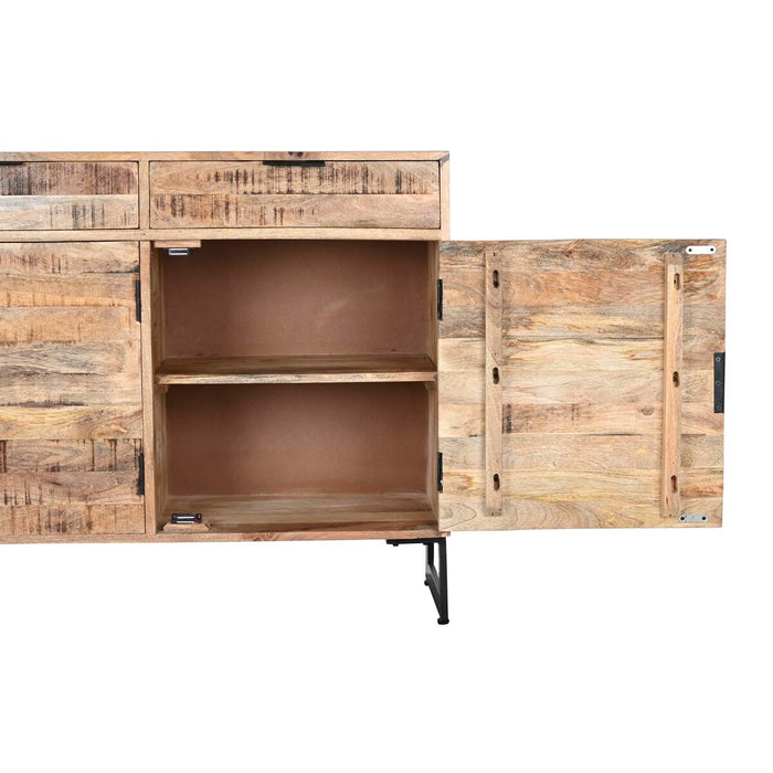 Servantă DKD Home Decor Natural Negru Metal Lemn de mango 150 x 40 x 80 cm