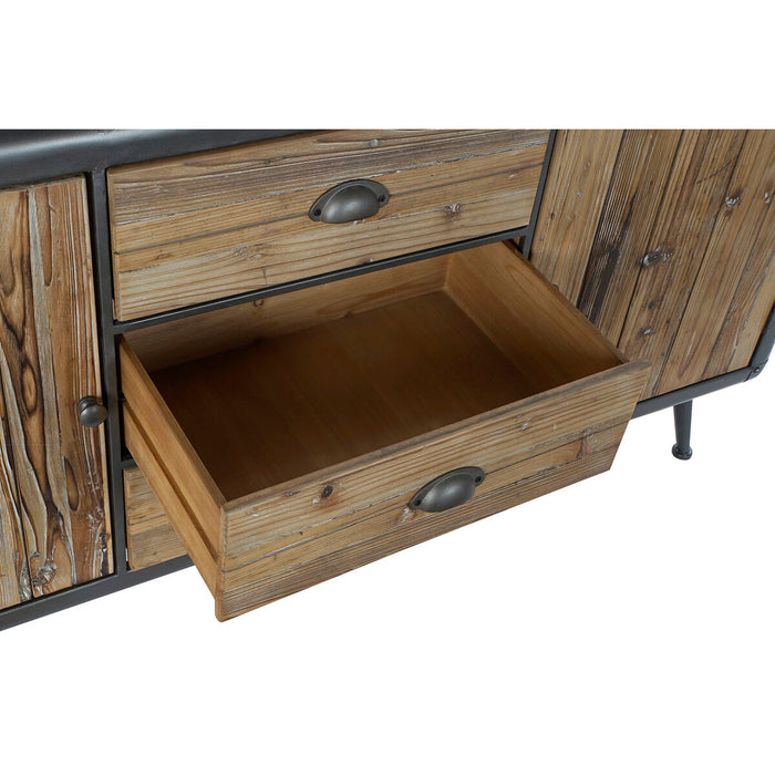 Servantă DKD Home Decor 144 x 45 x 75 cm Brad Natural Metal Gri deschis