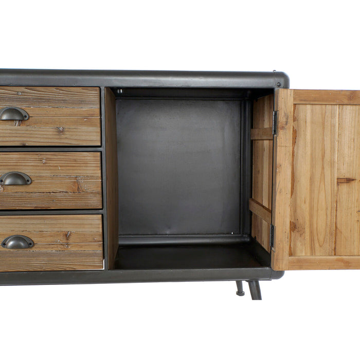 Servantă DKD Home Decor 144 x 45 x 75 cm Brad Natural Metal Gri deschis