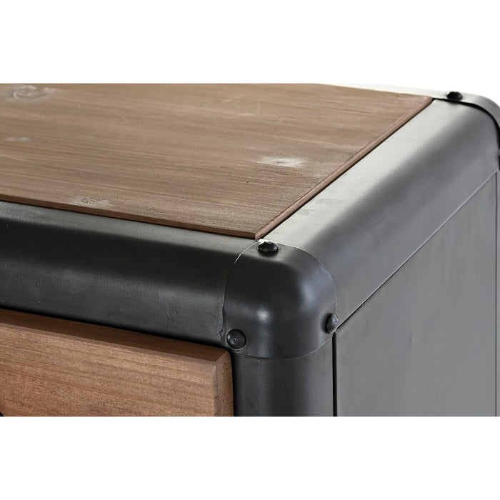 Dulap cu Sertare DKD Home Decor Maro Negru Metal Brad Loft 114 x 42 x 96 cm