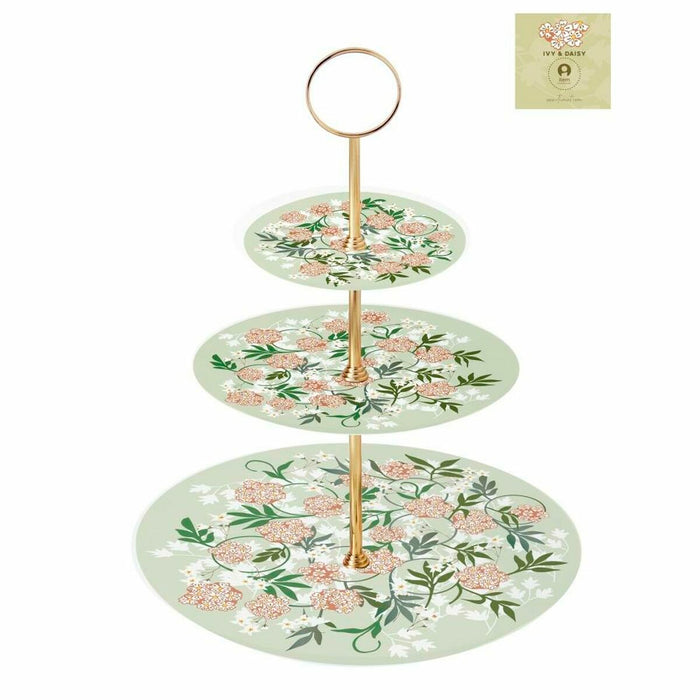 Fructieră DKD Home Decor Verde Bej Metal Porțelan 27 x 27 x 34 cm