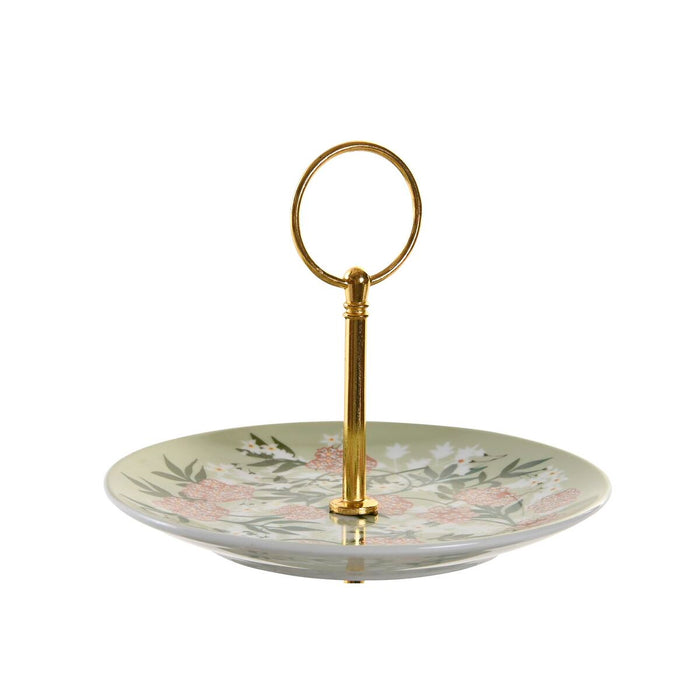 Fructieră DKD Home Decor Verde Bej Metal Porțelan 27 x 27 x 34 cm