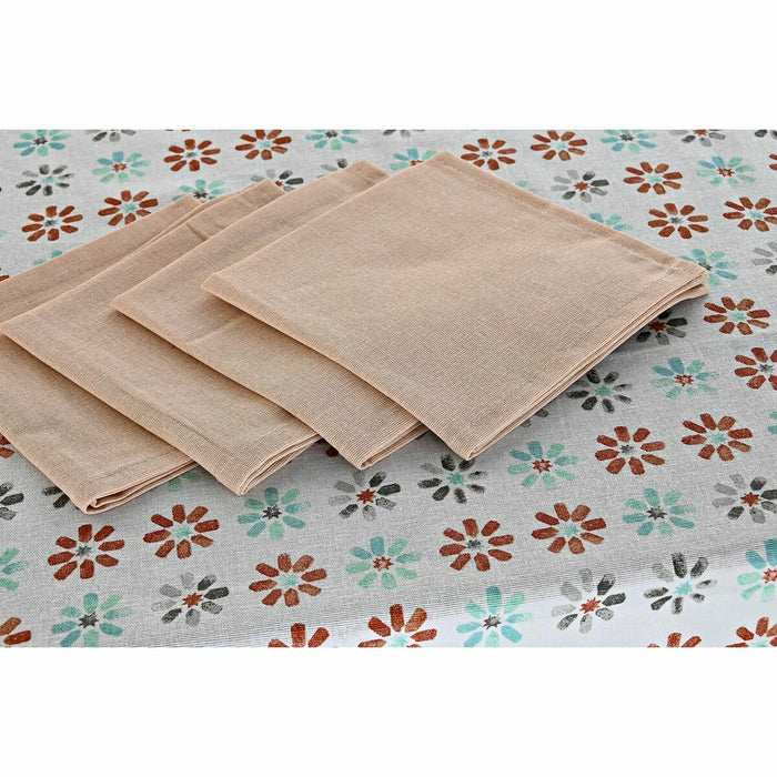 Față de masă și șervete DKD Home Decor 2 Unități 150 x 150 x 0,5 cm Gri Albastru celest