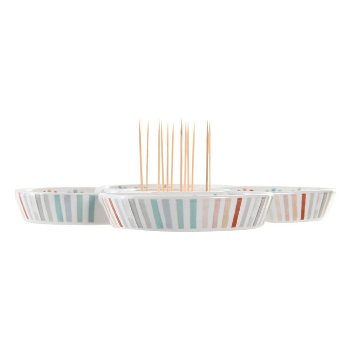 Tavă pentru gustari DKD Home Decor Multicolor 22 x 22 x 3 cm Gresie