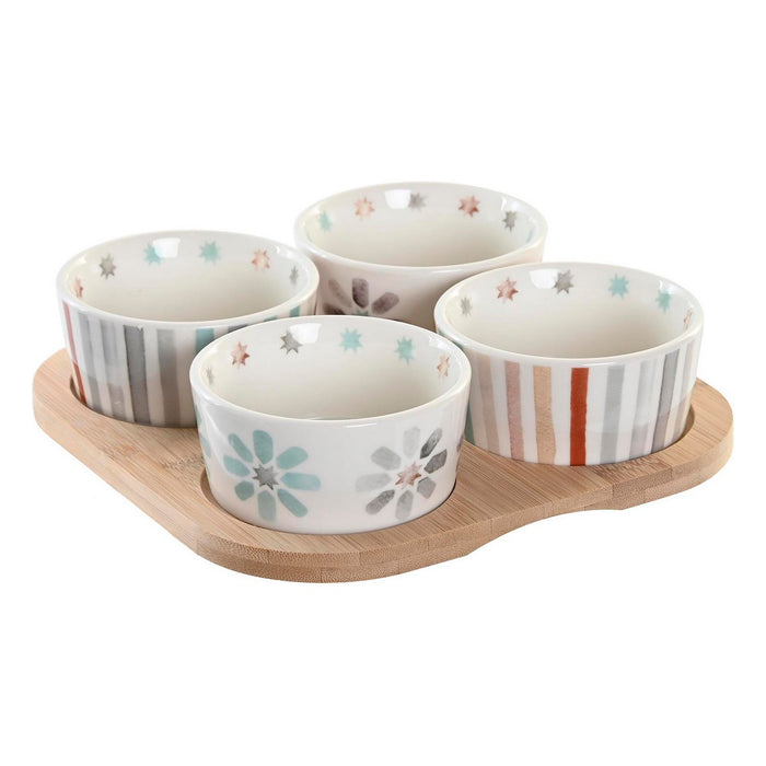 Tavă pentru gustari DKD Home Decor 19,7 x 19,7 x 1 cm Multicolor Gresie