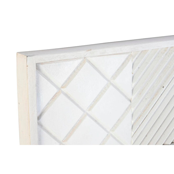 Oglindă de perete DKD Home Decor 154 x 4 x 94 cm Lemn Alb Lemn de mango Romb Modern