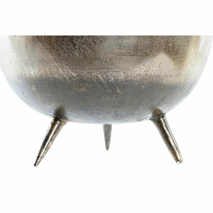 Decorațiune pentru Centrul Mesei DKD Home Decor 31 x 31 x 19,5 cm Argintiu Auriu* Modern (2 Unități)