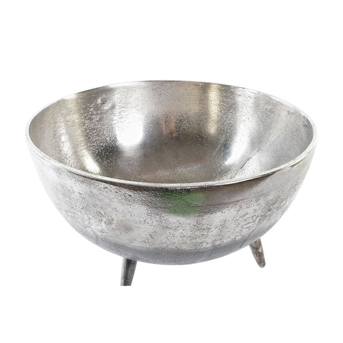 Decorațiune pentru Centrul Mesei DKD Home Decor 31 x 31 x 19,5 cm Argintiu Auriu* Modern (2 Unități)