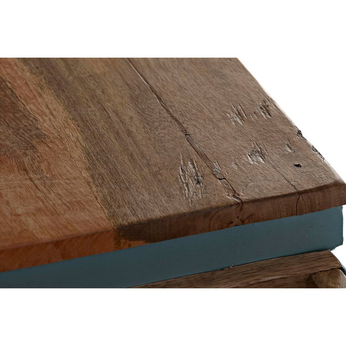 Consolă DKD Home Decor Albastru Fier Lemn de mango (195 x 40 x 91 cm)