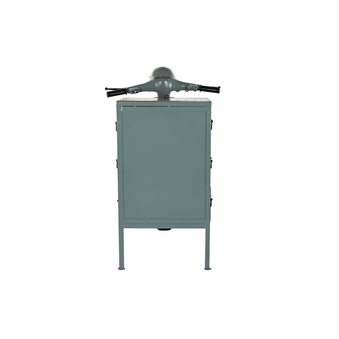 Dulap cu Sertare DKD Home Decor Albastru Metal Maro Motocicletă Lemn de mango Uzat (100 x 67 x 105 cm)