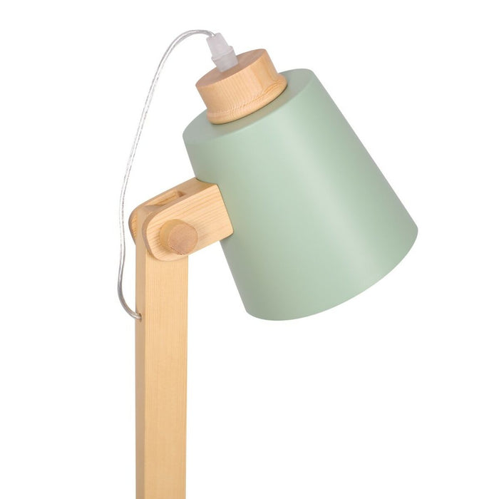 Lampă de masă DKD Home Decor Verde Roz Natural Lemn Metal 50 W 220 V 18 x 20 x 45 cm 15 x 20 x 50 cm (2 Unități)