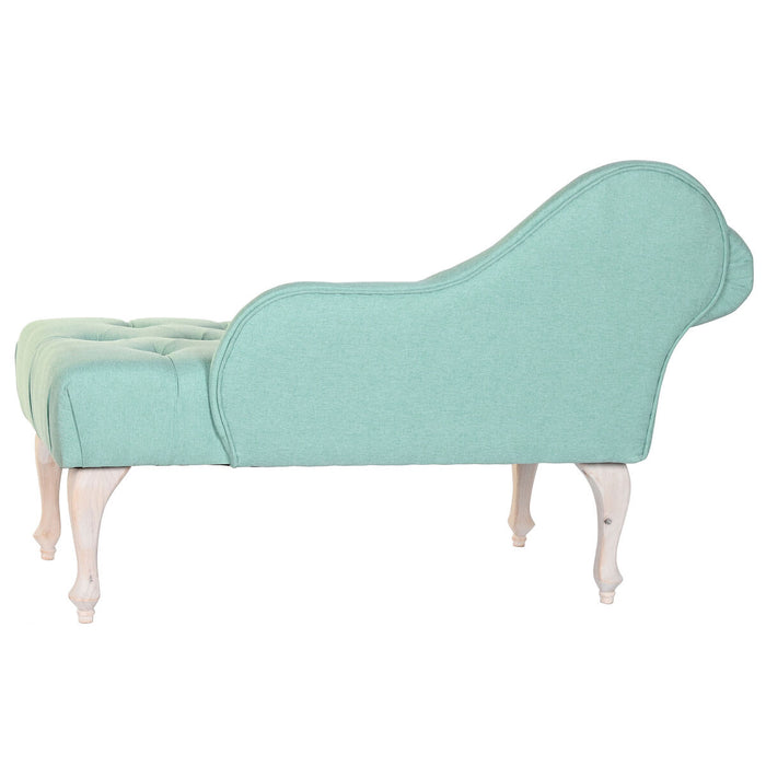 Canapea Șezlong DKD Home Decor 119 x 55 x 77 cm Lemn de cauciuc Verde