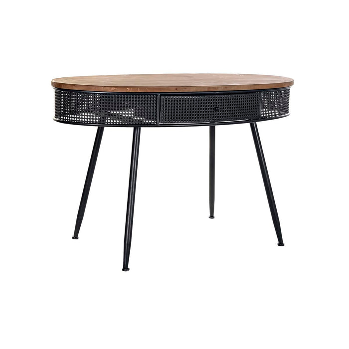 Consolă DKD Home Decor Brad Negru Metal Maro (120 x 65 x 77 cm)