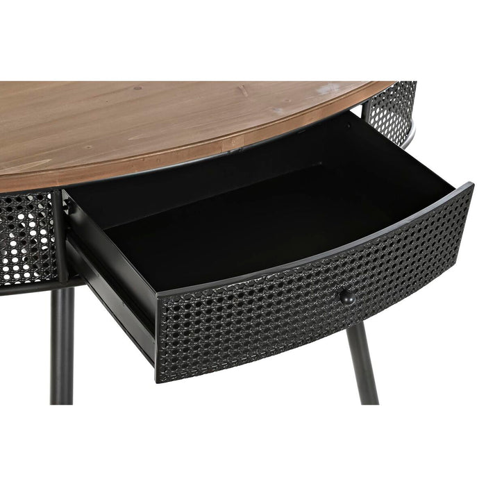 Consolă DKD Home Decor 90,5 x 39 x 78 cm Brad Negru Metal Maro