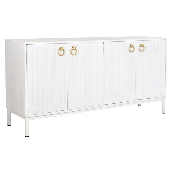 Servantă DKD Home Decor Metal Alb Lemn de mango (152 x 40 x 77 cm)