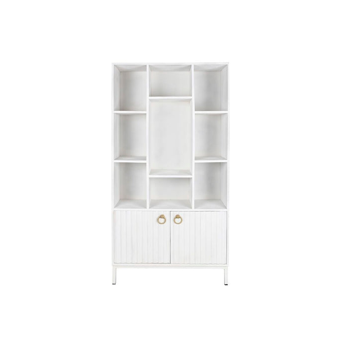 Raft DKD Home Decor Alb Metal Lemn de mango 90 x 40 x 180 cm