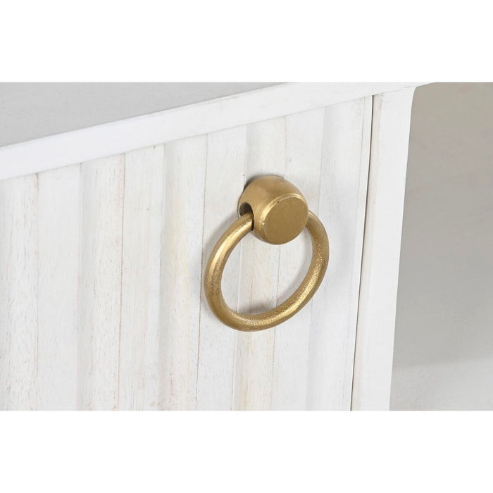 Mobilă TV DKD Home Decor Auriu* Metal Alb Lemn de mango 120 x 40 x 60 cm