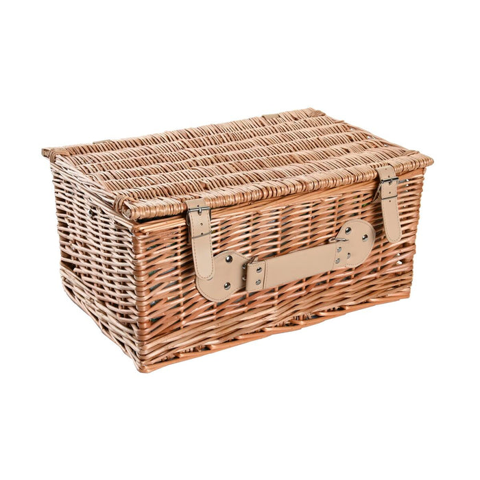 Coș DKD Home Decor Picnic Natural Verde răchită (44 x 30 x 22 cm)