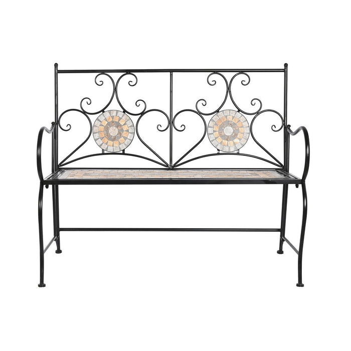 Bancă DKD Home Decor Negru Multicolor Mozaic 111 x 54 x 88 cm