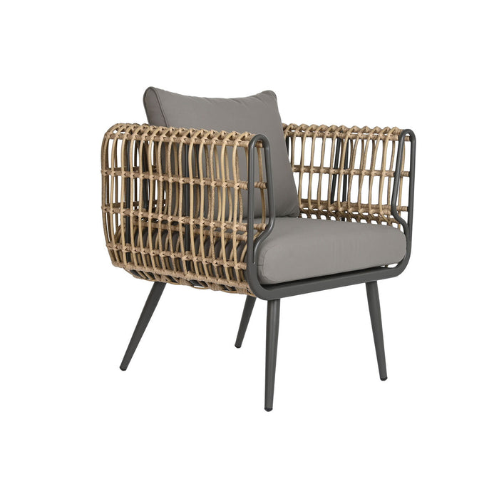 Set masă cu Trei scaune DKD Home Decor Maro Aluminiu ratan sintetic 144 x 67 x 74 cm