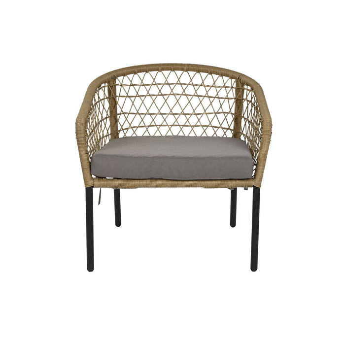 Set de Masă cu 2 Scaune DKD Home Decor ratan sintetic Oțel (68 x 73,5 x 66,5 cm)
