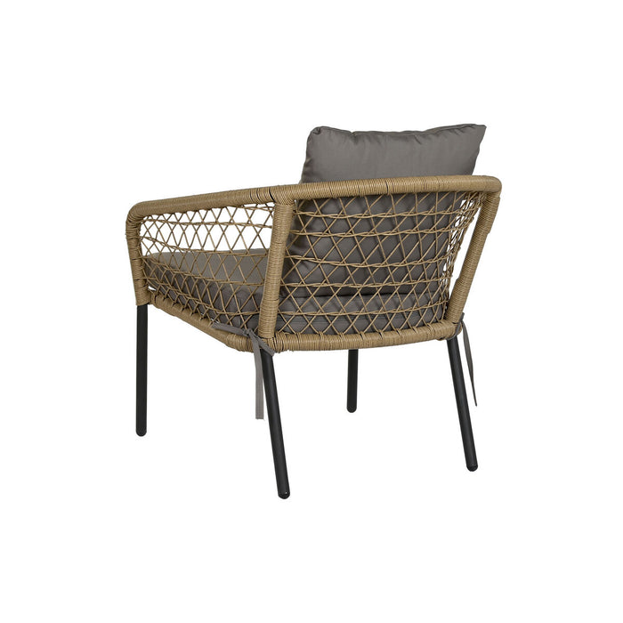 Set de Masă cu 2 Scaune DKD Home Decor ratan sintetic Oțel (68 x 73,5 x 66,5 cm)