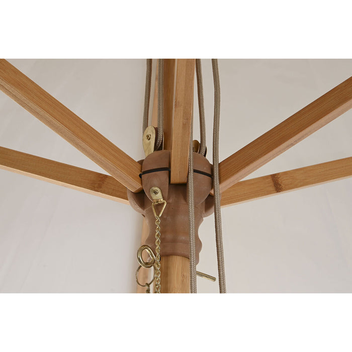 Slunečník DKD Home Decor Natural Bej Aluminiu Bambus (300 x 300 x 230 cm)