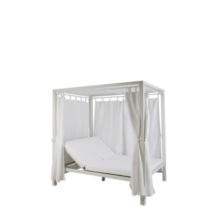 Pat pentru Grădină DKD Home Decor Alb Aluminiu (148 x 188 x 205 cm)