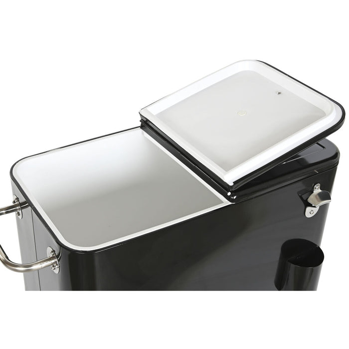Frigider Portabil DKD Home Decor 74 x 43 x 83 cm Negru Oțel Aluminiu polipropilenă 56 L