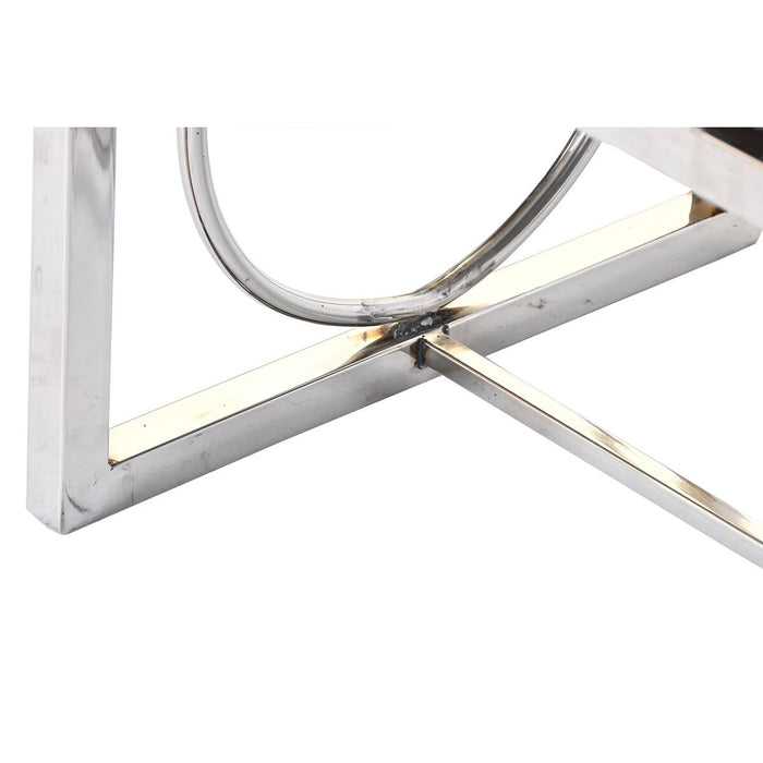 Banchetă DKD Home Decor Alb Maro Negru Argintiu Oțel 122 x 41 x 44 cm