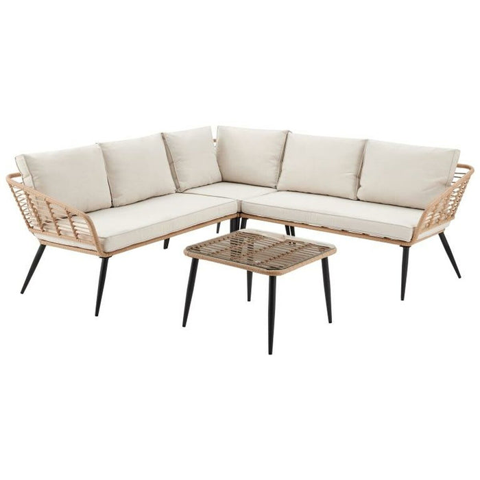 Canapea de Grădină DKD Home Decor 128 x 75 x 72 cm Metal ratan sintetic