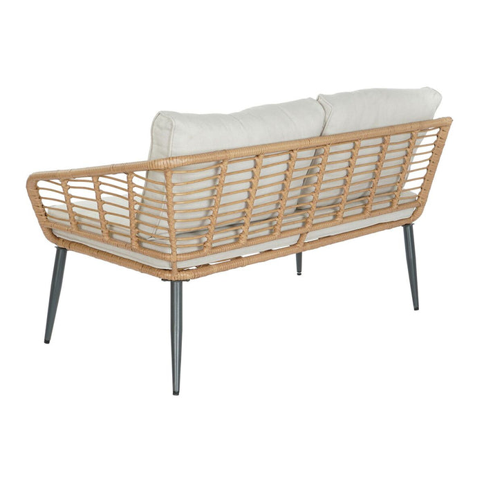 Canapea de Grădină DKD Home Decor 128 x 75 x 72 cm Metal ratan sintetic