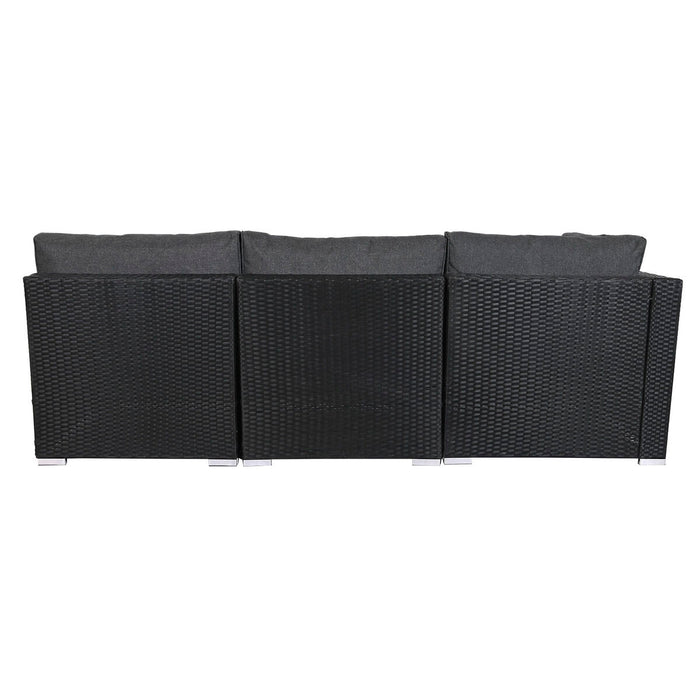 Canapea de Grădină DKD Home Decor 300 x 150 x 65,5 cm 71 x 81 x 67 cm Oțel Sticlă Temperată