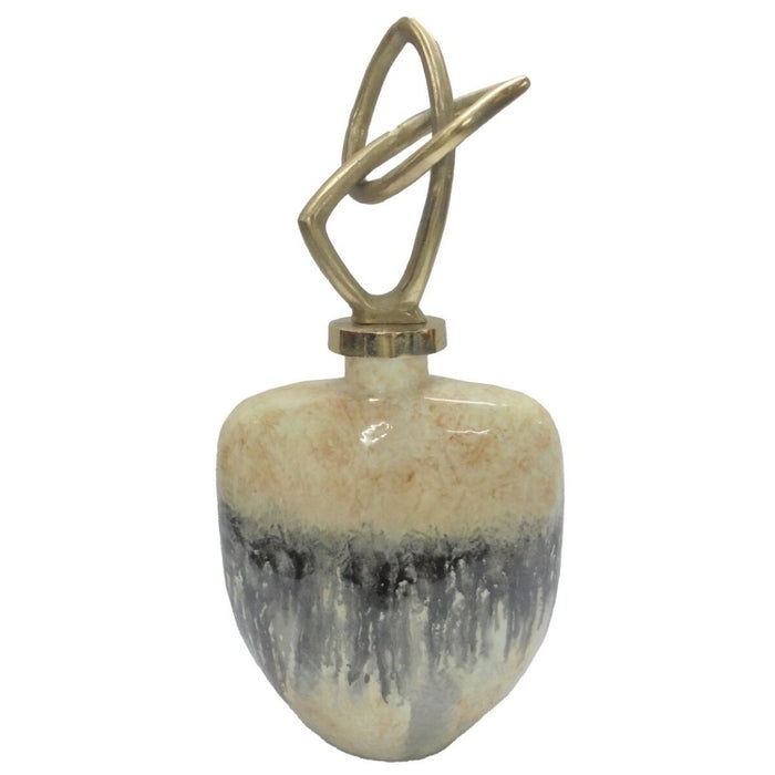 Vază DKD Home Decor Geam Aluminiu Bicolor Modern (28 x 14 x 48 cm)