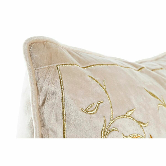 Pernă DKD Home Decor Auriu* 45 x 10 x 45 cm Květiny
