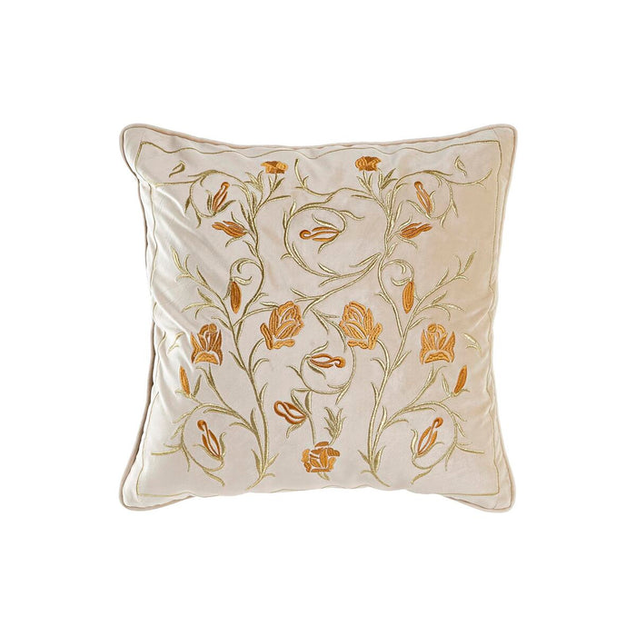 Pernă DKD Home Decor Auriu* 45 x 10 x 45 cm Květiny
