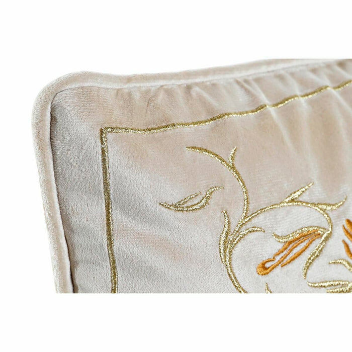 Pernă DKD Home Decor Auriu* 50 x 10 x 30 cm Květiny