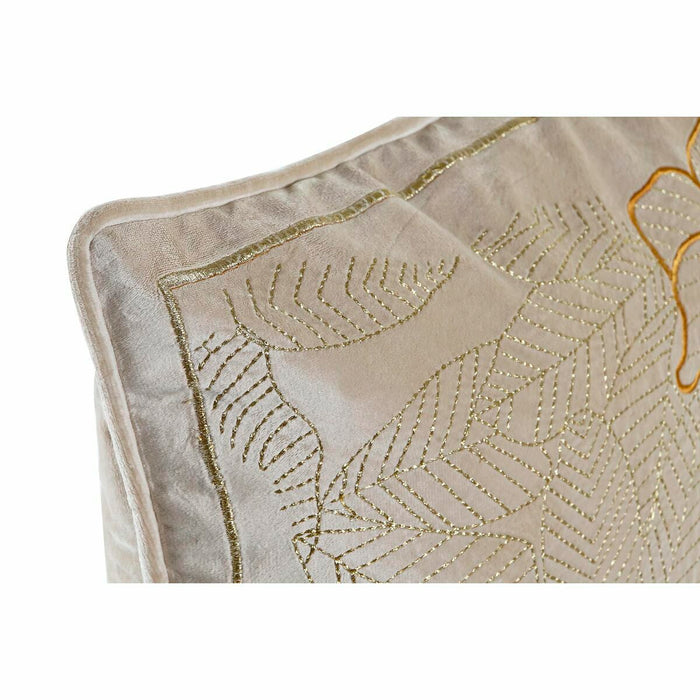 Pernă DKD Home Decor Auriu* 45 x 10 x 45 cm Květiny