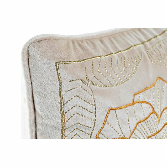 Pernă DKD Home Decor Auriu* 50 x 10 x 30 cm Květiny