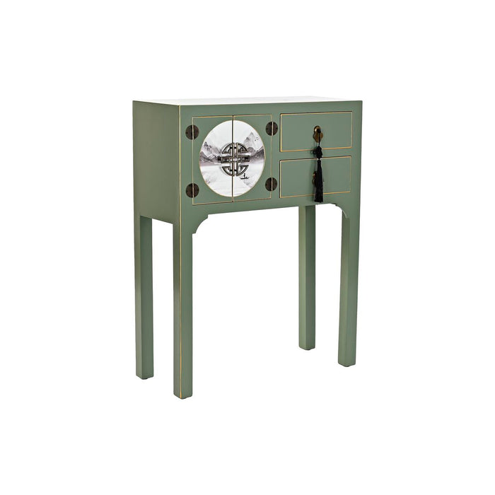 Consolă DKD Home Decor Alb Verde Auriu* Metal Brad Lemn MDF 63 x 28 x 83 cm