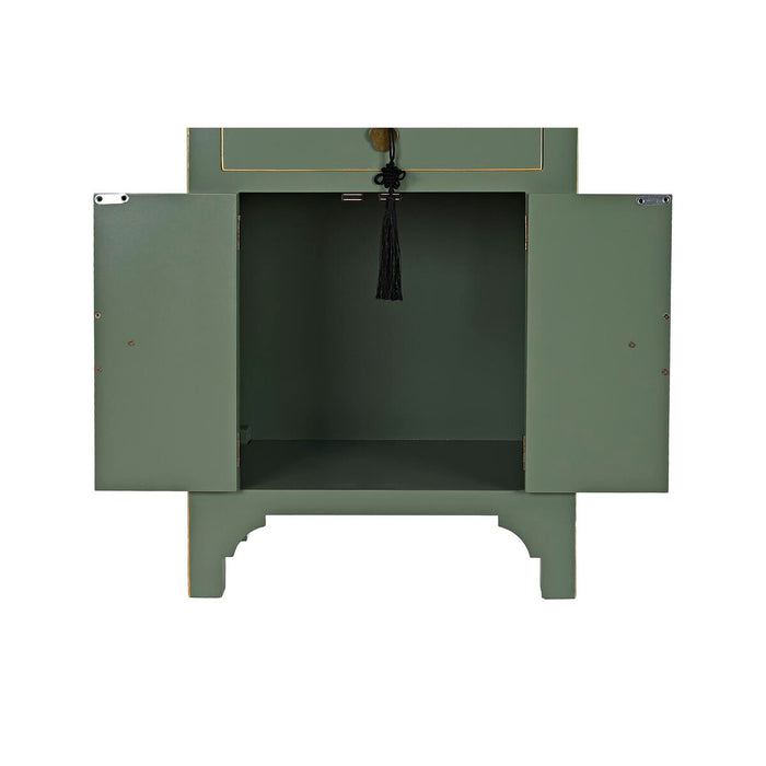 Noptieră DKD Home Decor Brad Auriu* Metal Alb Verde Lemn MDF