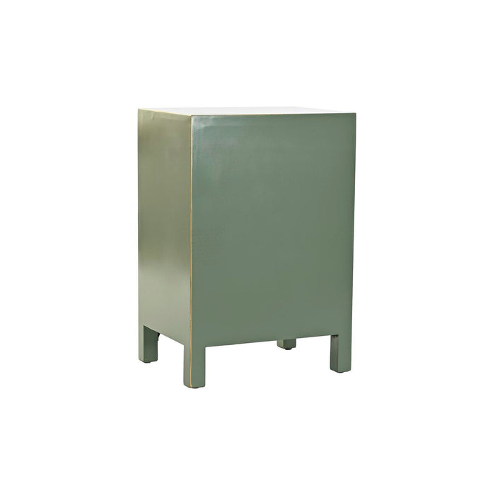 Noptieră DKD Home Decor Brad Auriu* Metal Alb Verde Lemn MDF