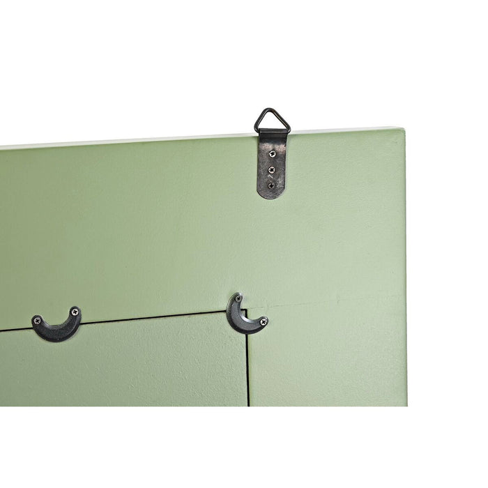 Oglindă de perete DKD Home Decor Brad Natural Roșu Metal Verde Oriental Lemn MDF (70 x 2 x 90 cm)