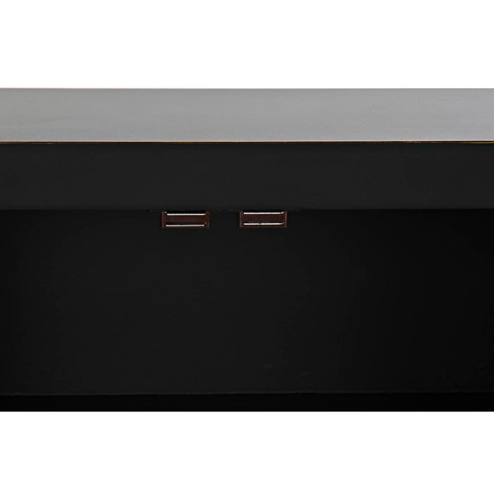 Mobilă TV DKD Home Decor Negru Oriental Alb Auriu* Alb/Negru Metal Brad Lemn MDF 130 x 26 x 51 cm