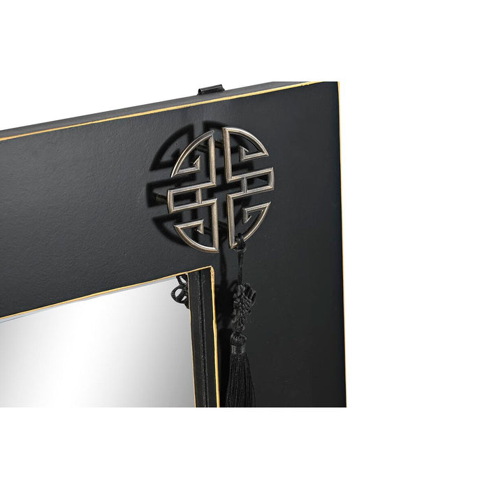 Oglindă de perete DKD Home Decor Brad Geam Roșu Negru Oriental Lemn MDF (70 x 2 x 90 cm)