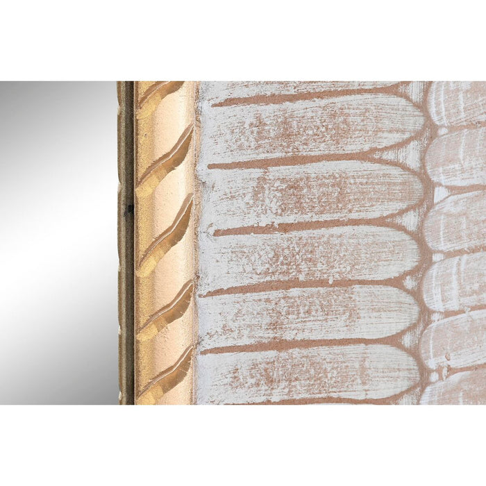 Oglindă de perete DKD Home Decor Geam Auriu* Alb Lemn MDF (93 x 6 x 180 cm)