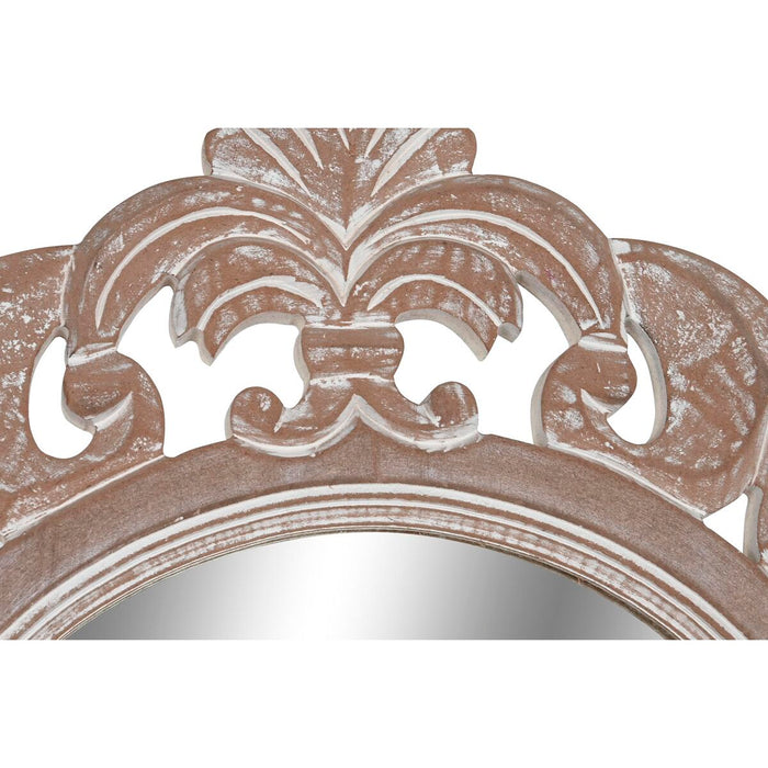 Oglindă de perete DKD Home Decor Geam Natural Lemn MDF (60 x 2,5 x 152 cm)