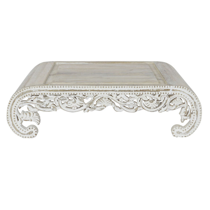 Masa laterală DKD Home Decor Alb Lemn de mango 89 x 63,5 x 25,4 cm