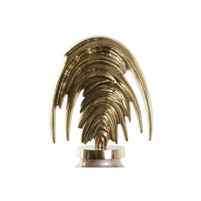 Vază DKD Home Decor Geam Bej Auriu* Aluminiu (28 x 11 x 45 cm)