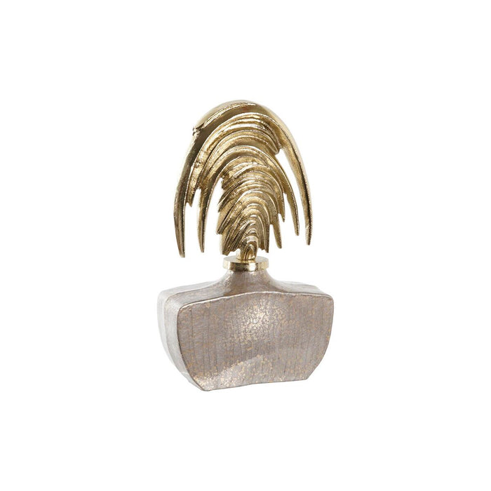 Vază DKD Home Decor Geam Bej Auriu* Aluminiu (33 x 15 x 58 cm)